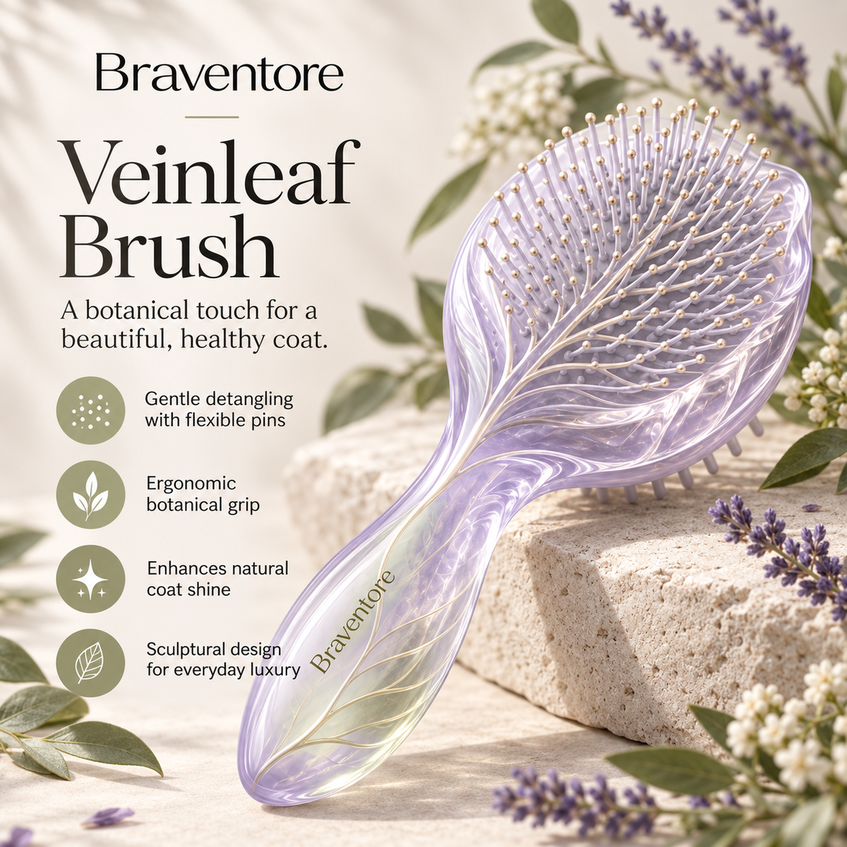 Braventore™ Veinleaf Flexible Grooming Brush