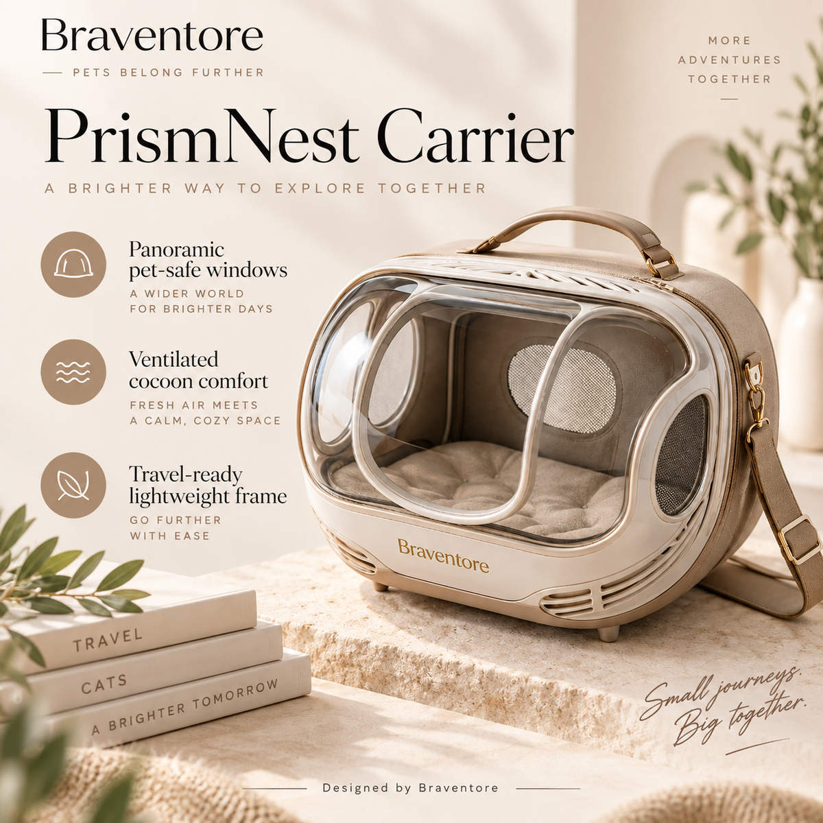 Braventore™ PrismNest Panoramic Pet Carrier