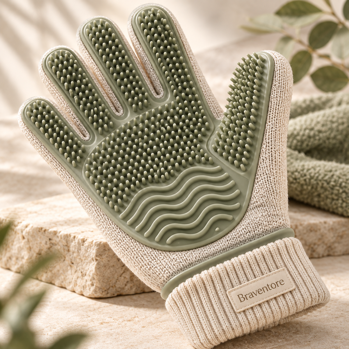 Braventore™ MossTouch Grooming & Cleaning Glove