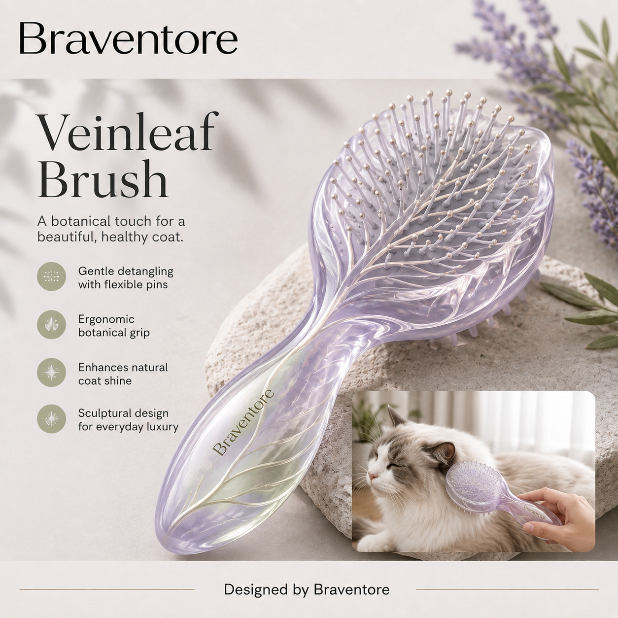 Braventore™ Veinleaf Flexible Grooming Brush