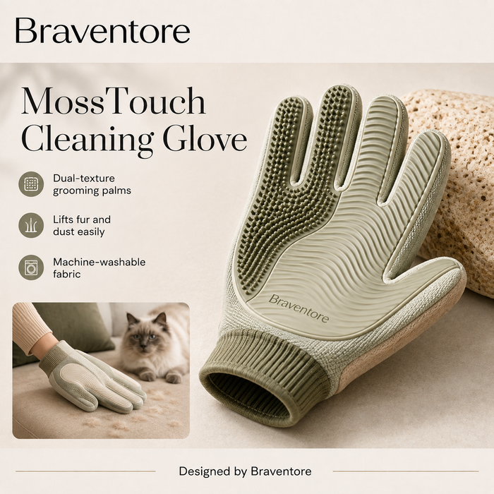 Braventore™ MossTouch Grooming & Cleaning Glove