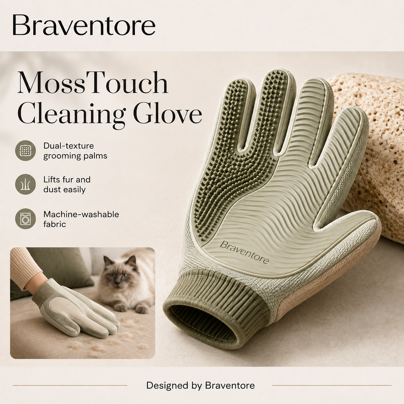 Braventore™ MossTouch Grooming & Cleaning Glove