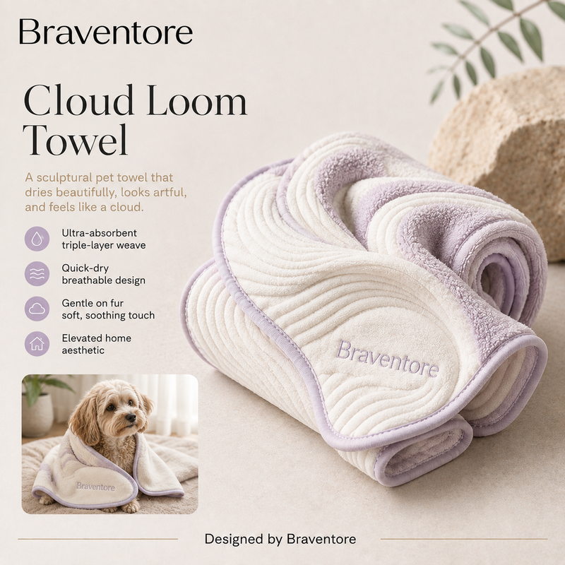 Braventore™ Cloud Loom Plush Pet Towel