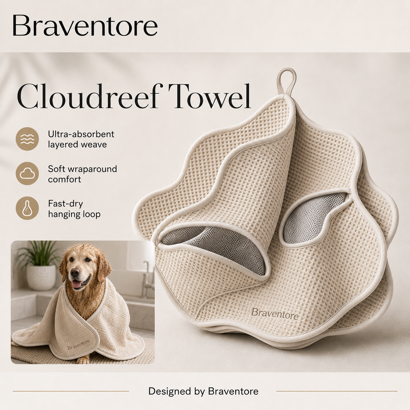 Braventore™ Cloudreef Quick-Dry Pet Towel