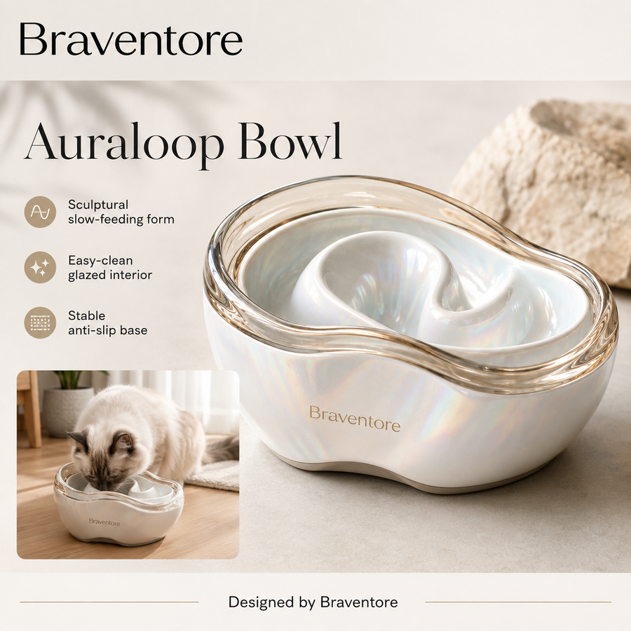 Braventore™ Auraloop Sculpted Pet Bowl